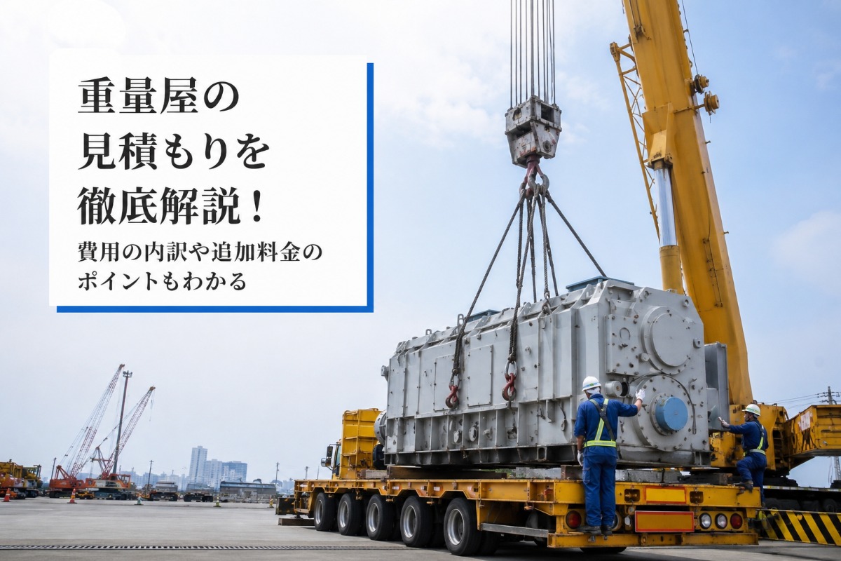 重量屋の見積もりを徹底解説!費用の内訳や追加料金のポイントもわかる