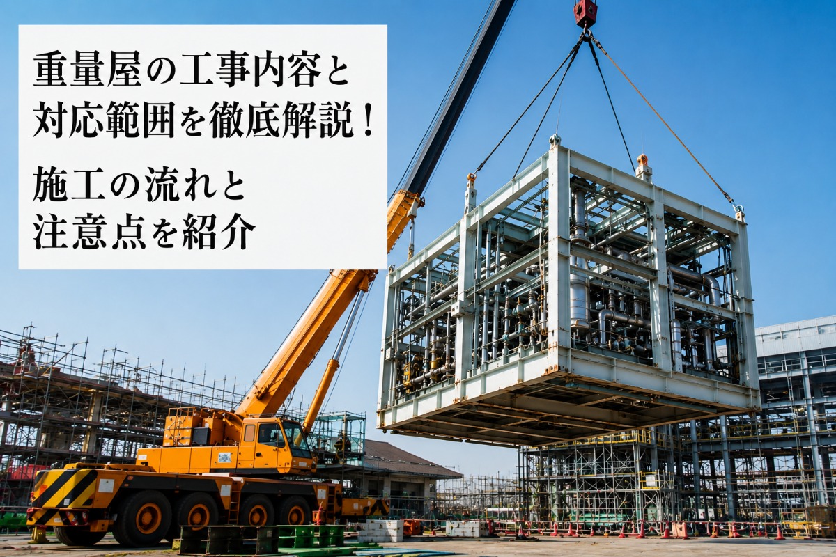 重量屋の工事内容と対応範囲を徹底解説!施工の流れと注意点を紹介