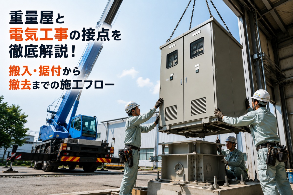 重量屋と電気工事の接点を徹底解説!搬入・据付から撤去までの施工フロー